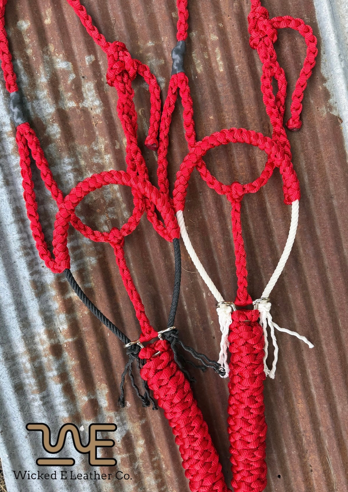 Red Muletape Rope Halter
