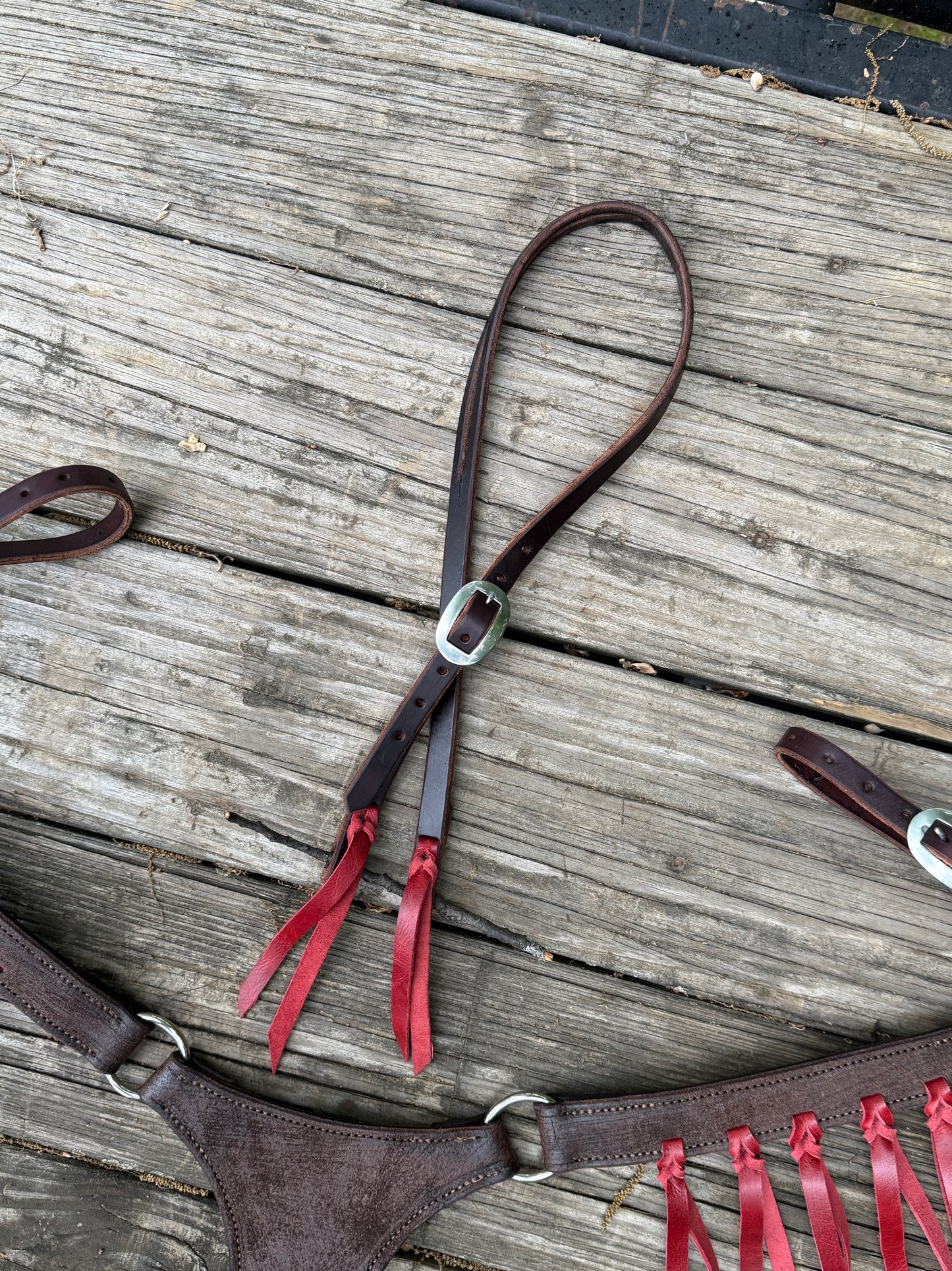 The Red Longhorn Plated Breast Collar