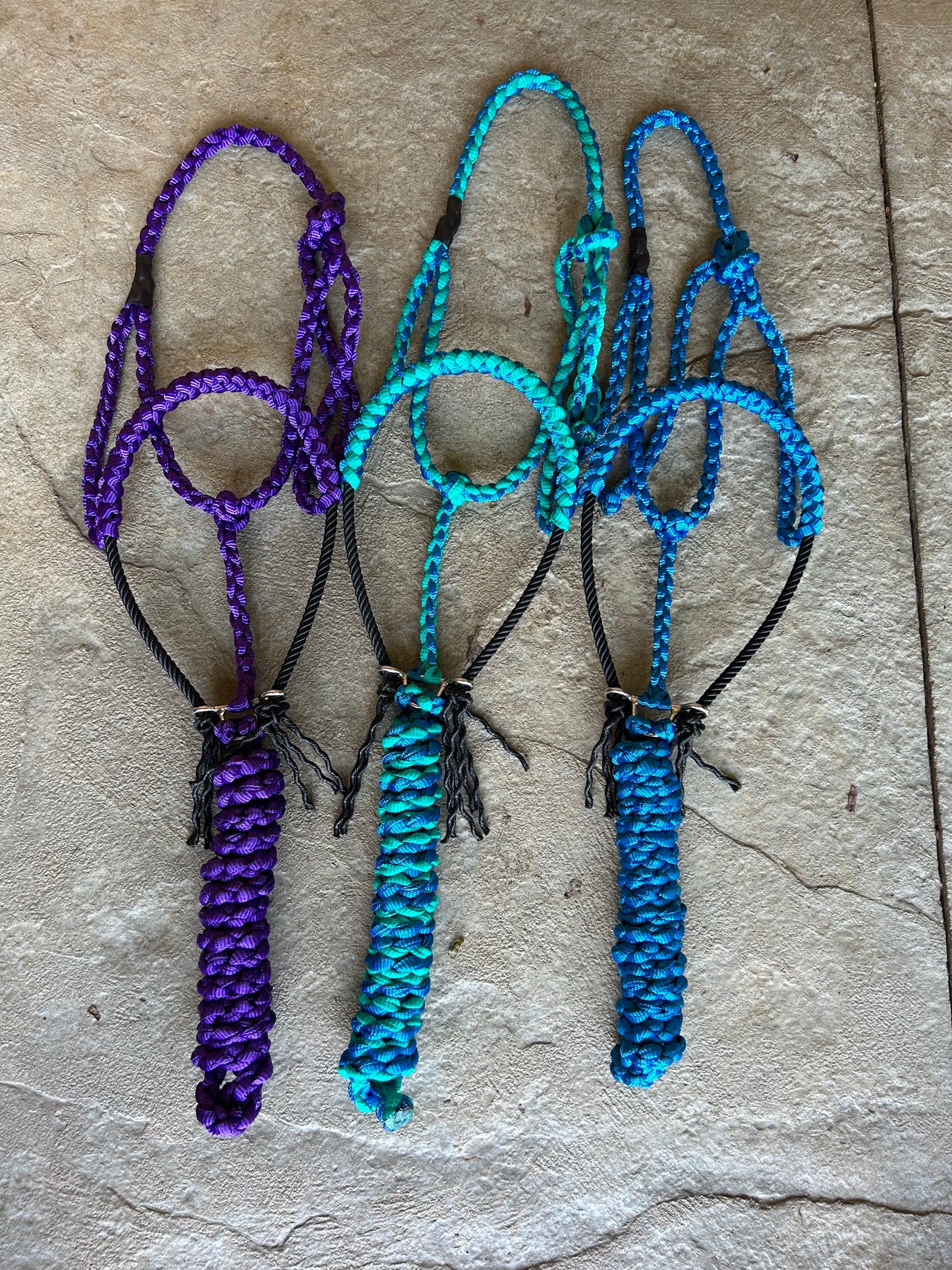 Solid color rope halter