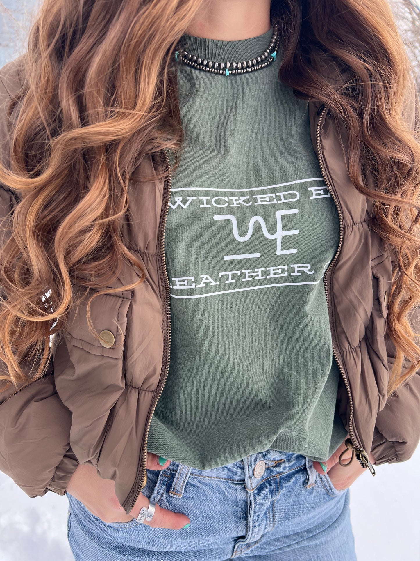 Moss Green Brand Tee Shirt