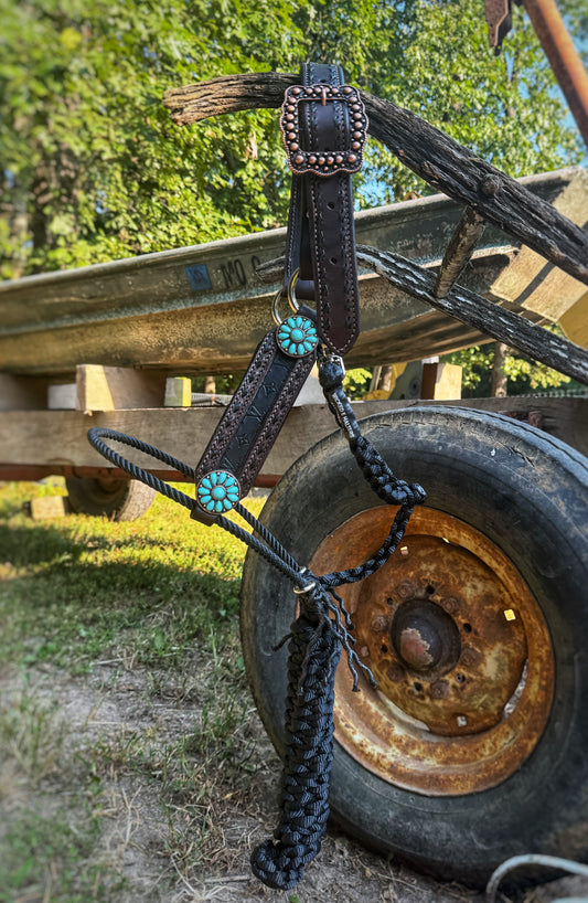 Black designer hybrid halter