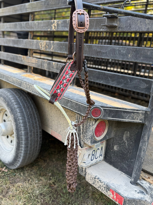 Pink with a hint of turquoise hybrid halter