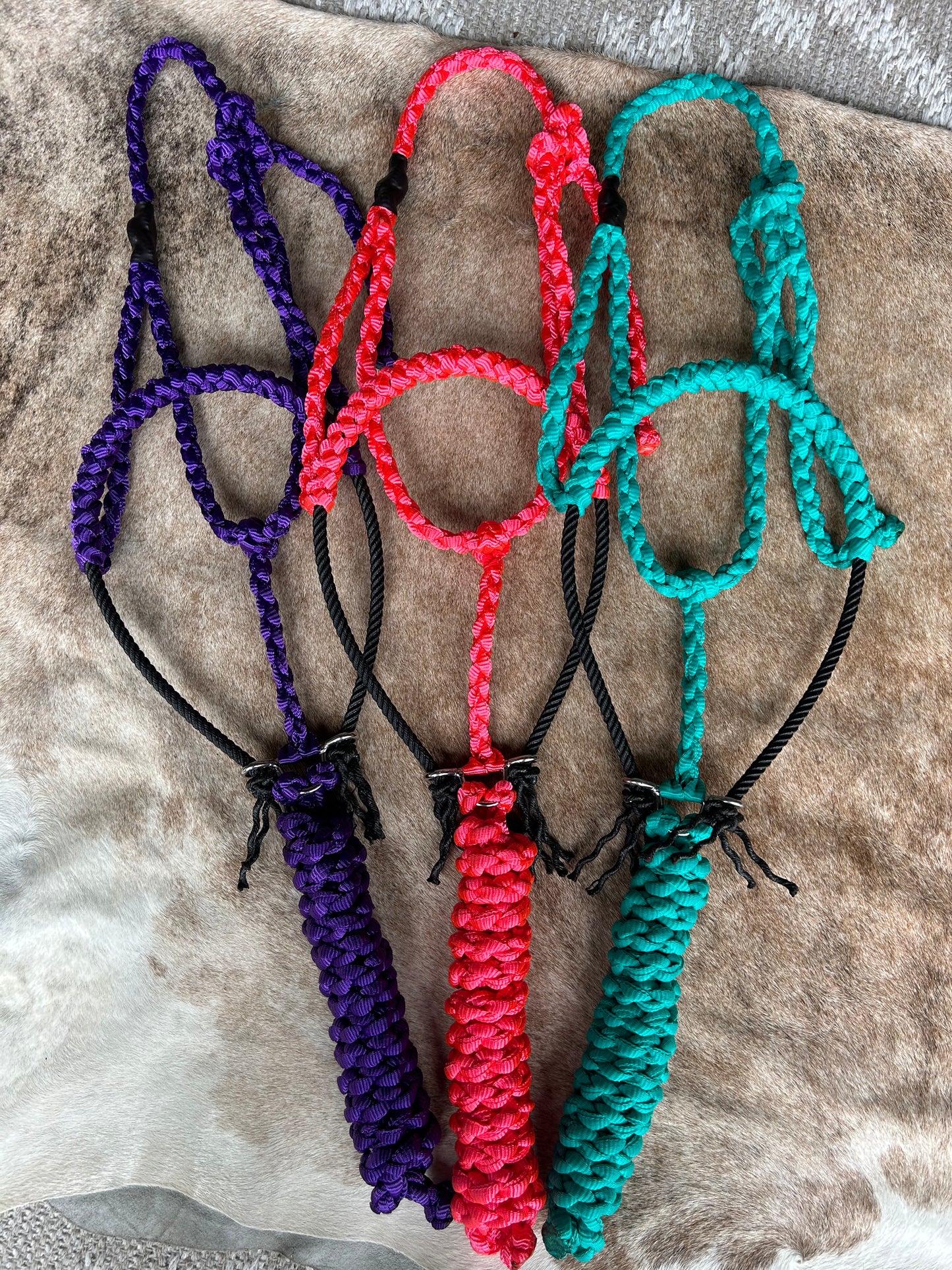 Solid color rope halter