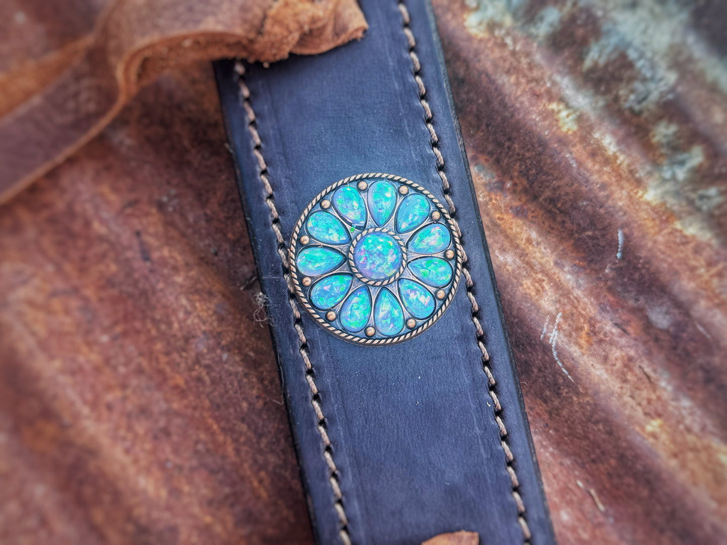 Sparkly Turquoise Breast Collar