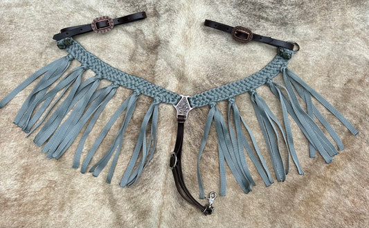 Gray muletape breast collar