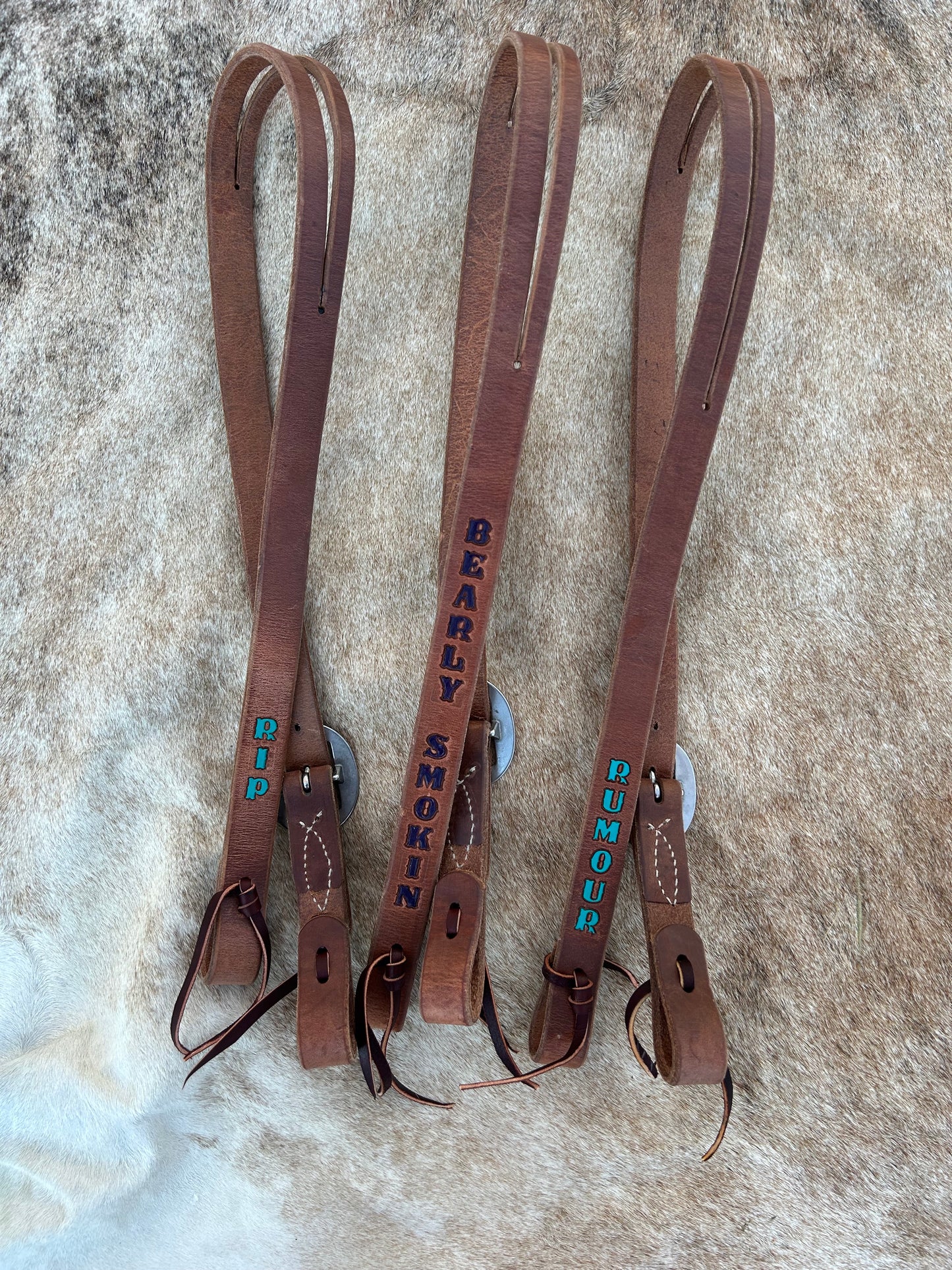 Split ear leather headstalls