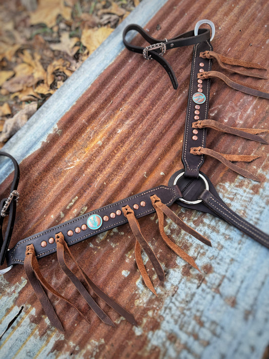 Turquoise Feathered Breast Collar
